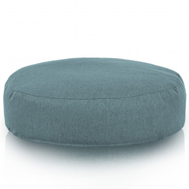 Turquoise melange round pillow balance