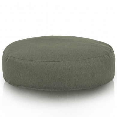 Green melange round pillow balance