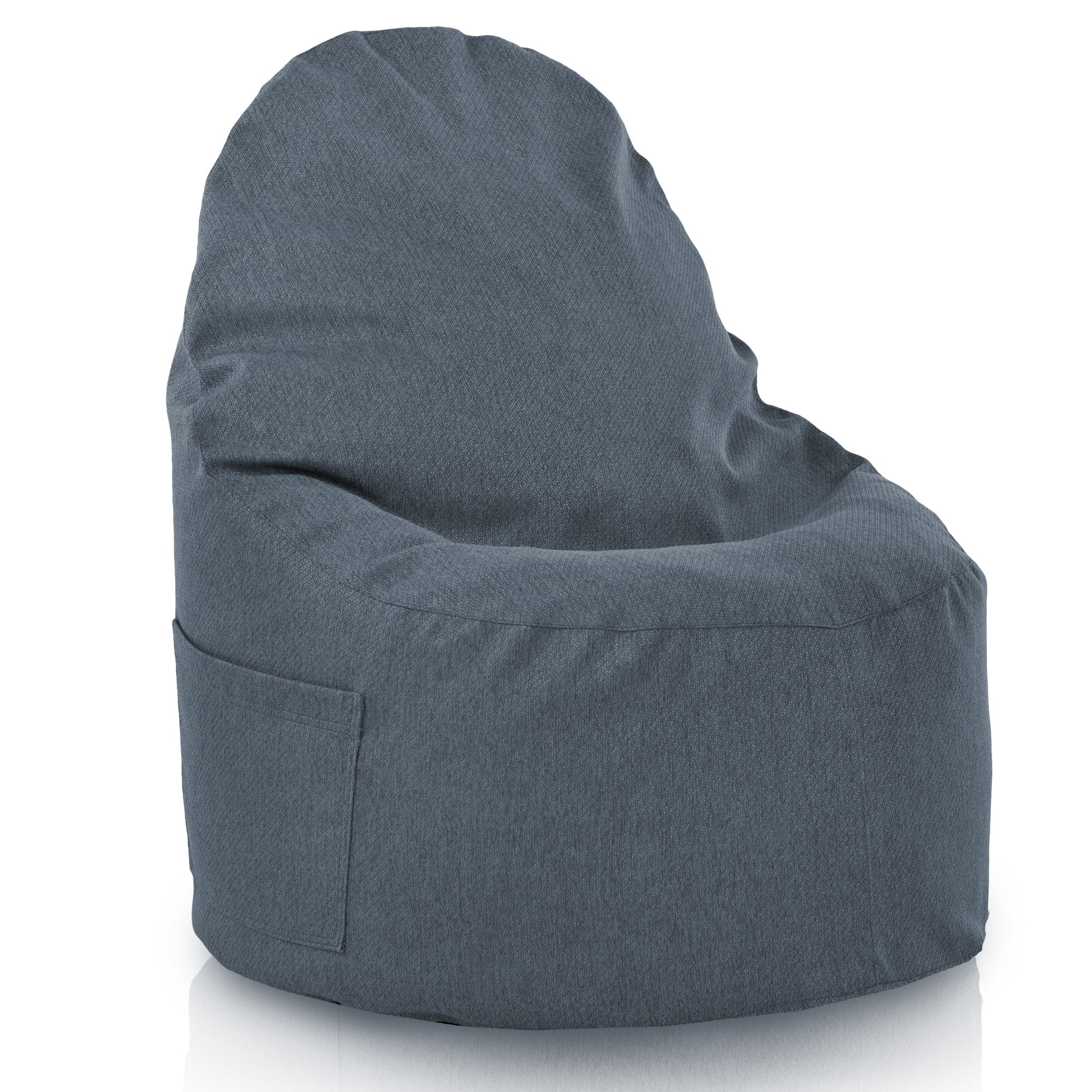 Navy blue melange bean bag chair porto balance ITALPOUF