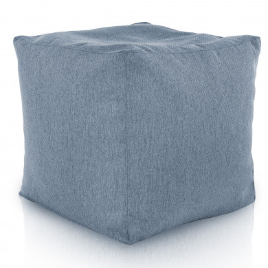 Blue melange pouf square balance