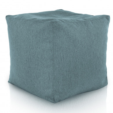 Turquoise melange pouf square balance