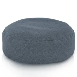 Round Footstool Pouffe - Eco-Recycled Fabric – view 2