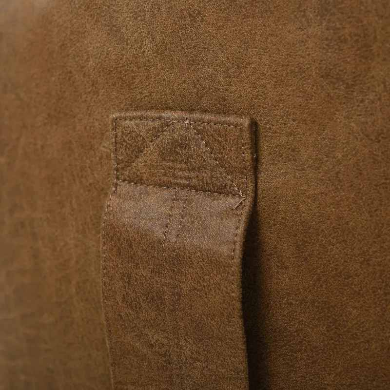 Round Cylinder Pouffe - Premium Genuine Leather – view 3