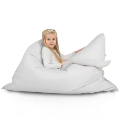 White bean bag giant pillow XXL outdoor