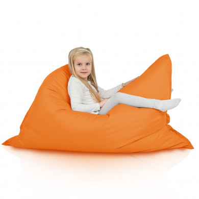 Orange bean bag pillow children outdoor