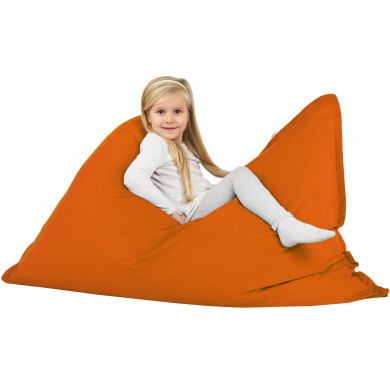 Orange bean bag pillow children velvet