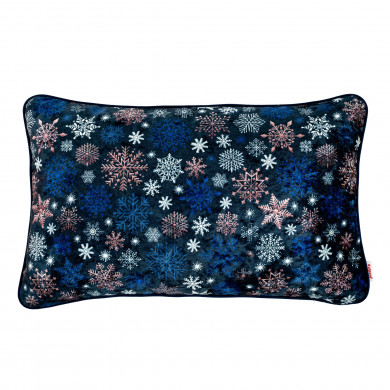 Snowballs navy blue pillow rectangular 