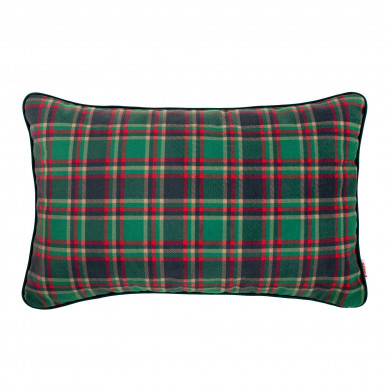 Green grid pillow rectangular 