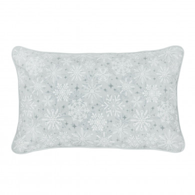 Snowballs gray pillow rectangular 
