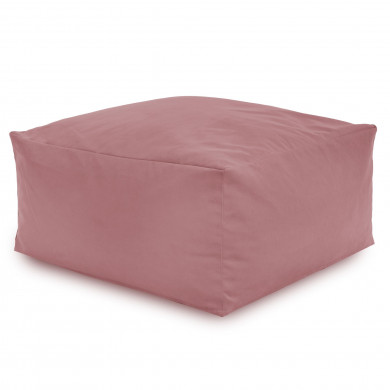 Pastel pink pouffe table velvet