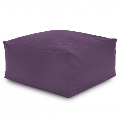 Purple pouffe table velvet