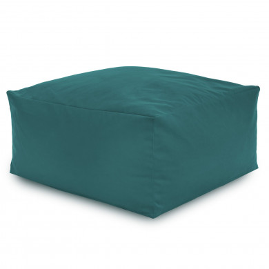 Blue pouffe table velvet