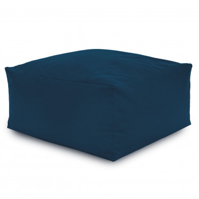 Navy blue pouffe table velvet