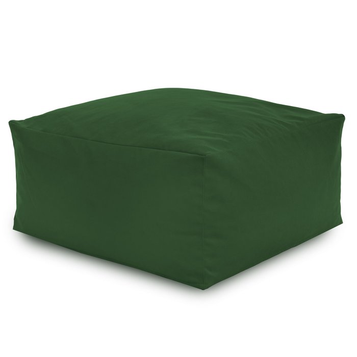 Dark green pouffe table velvet