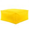 Bright yellow pouffe table pu leather