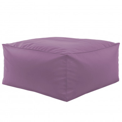 Purple pouffe table pu leather