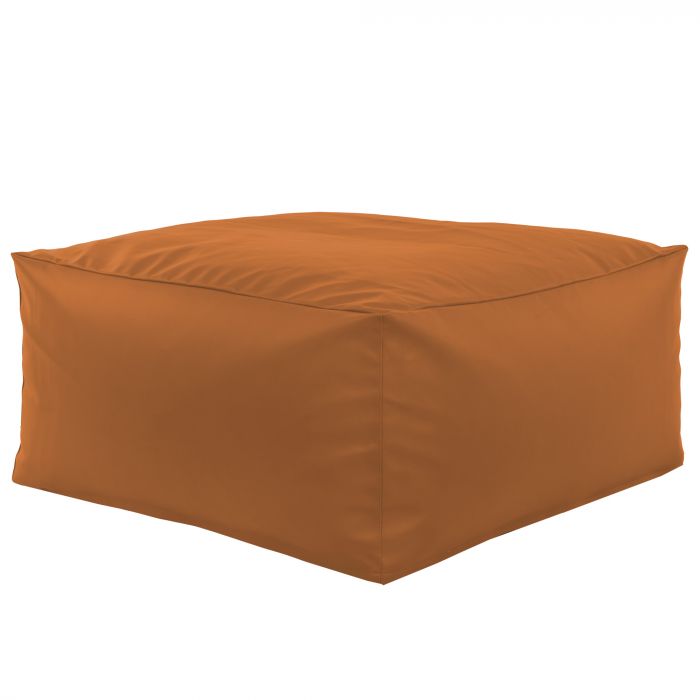 Light brown pouffe table pu leather