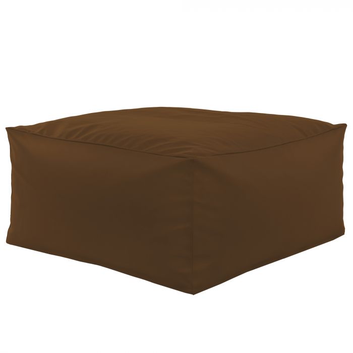 Brown pouffe table pu leather