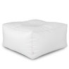 White pouffe table outdoor