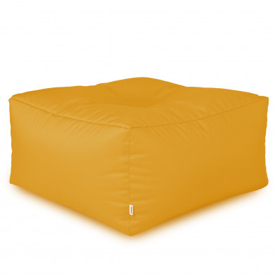Yellow pouffe table outdoor