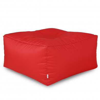 Red pouffe table outdoor