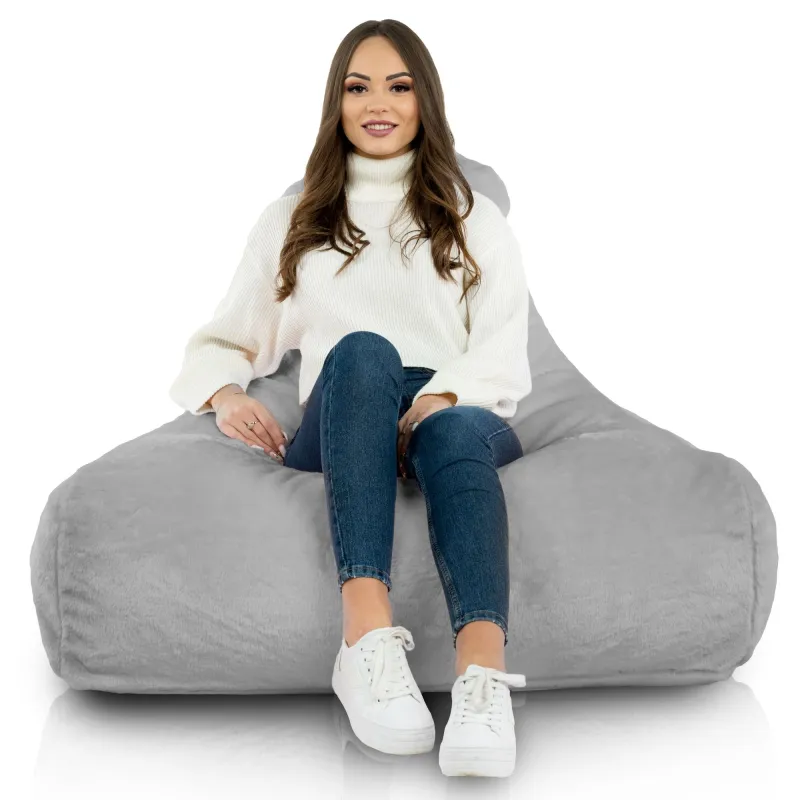 Bali Bean Bag Chair with Backrest - Yeti Faux Fur – view 4