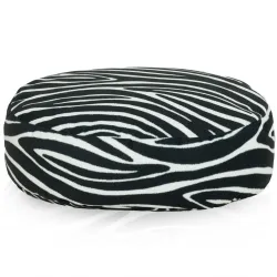 Round Footstool Pouffe - Premium Printed Fabric