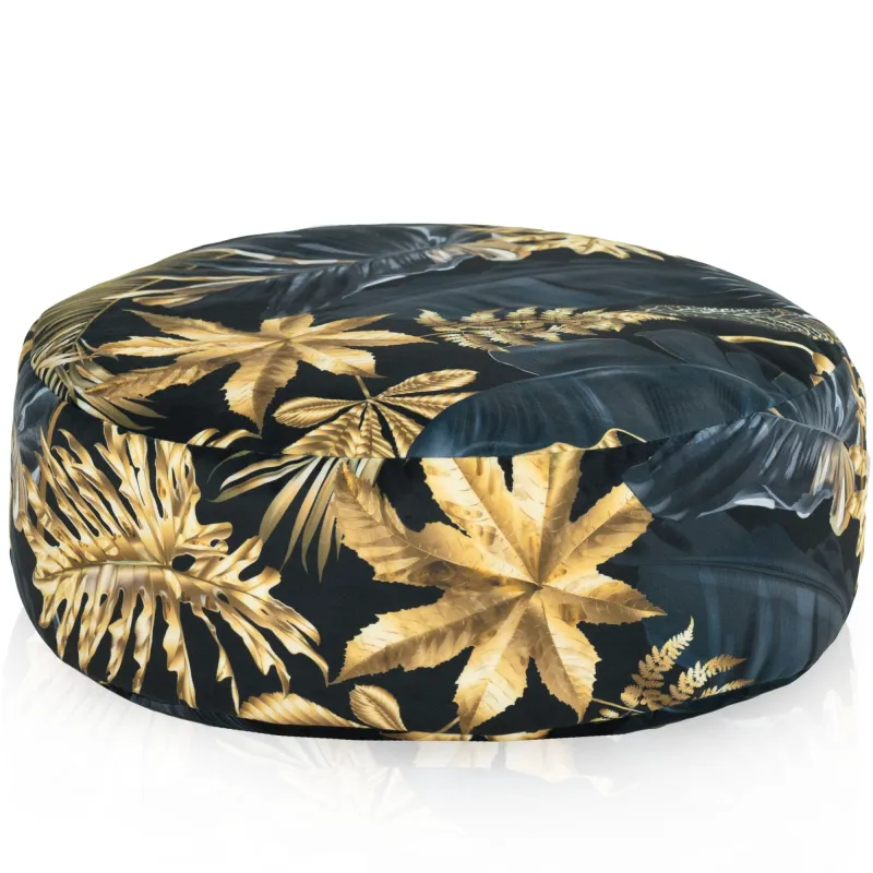 Round Footstool Pouffe - Premium Printed Fabric – view 26