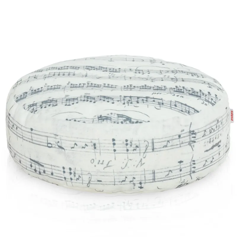 Round Footstool Pouffe - Premium Printed Fabric – view 45