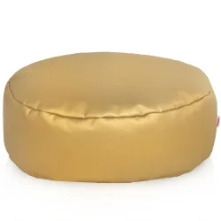 Round Footstool Pouffe - Faux Leather