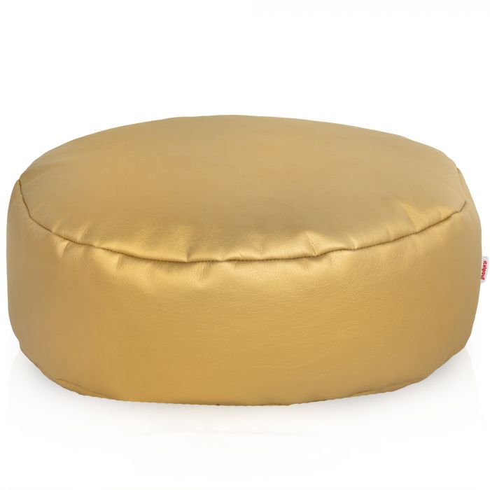 Golden footstool pu leather