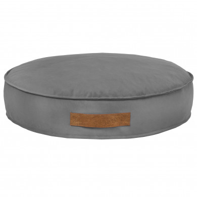 Gray Round Dog Bed Velvet