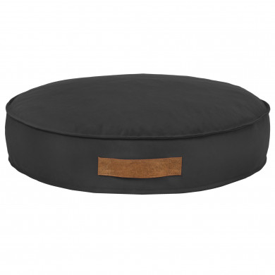 Dark Gray Round Dog Bed Velvet