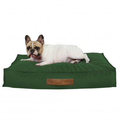 Dark Green Rectangular Dog Beds Velvet