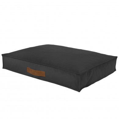 Dark Gray Rectangular Dog Beds Velvet