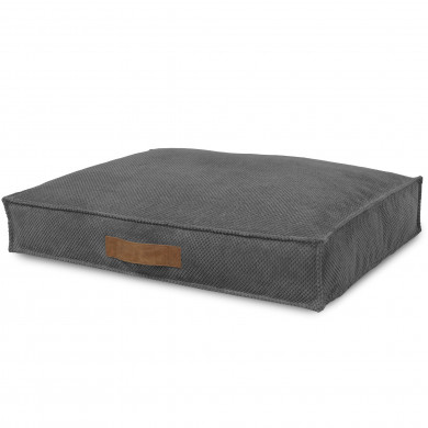 Gray Dot Rectangular Dog Beds