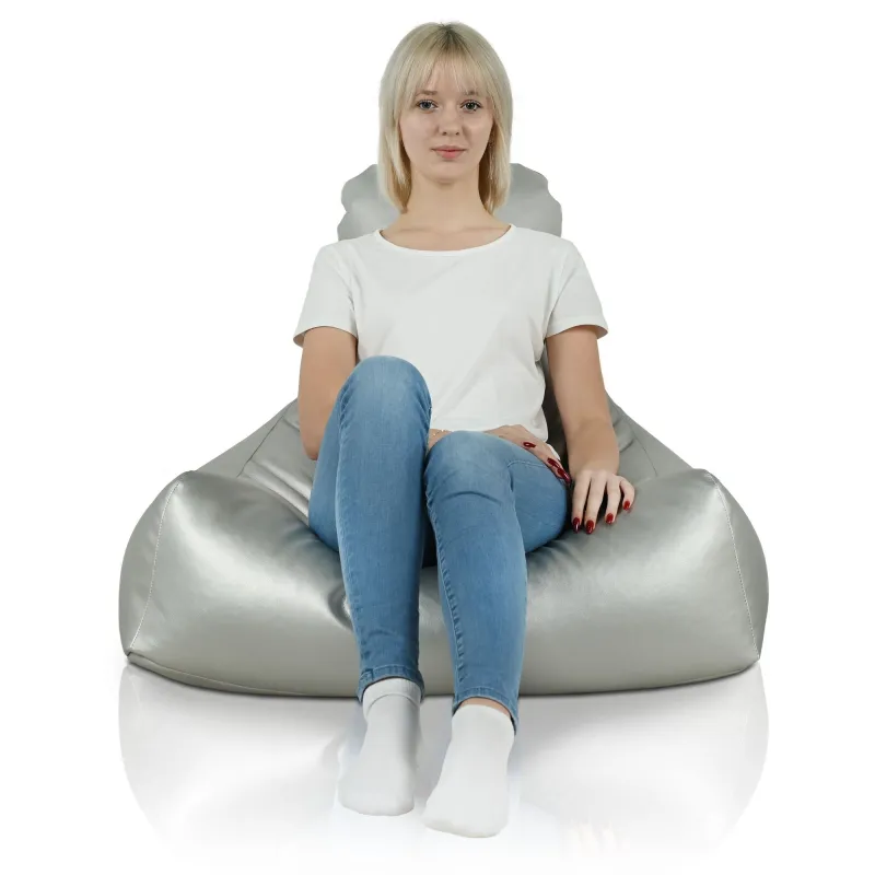 Bali Bean Bag Chair with Backrest - Faux Leather – view 7