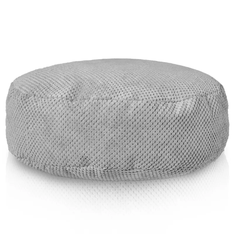 Round Footstool Pouffe - Dot Textured Velvet – view 4