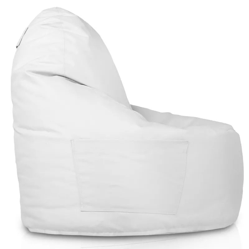 Trendy white bean bag chair Porto for contemporary garden aesthetics