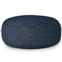 Round Footstool Pouffe - Teddy Boucle