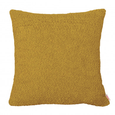 Mustard pillow square boucle