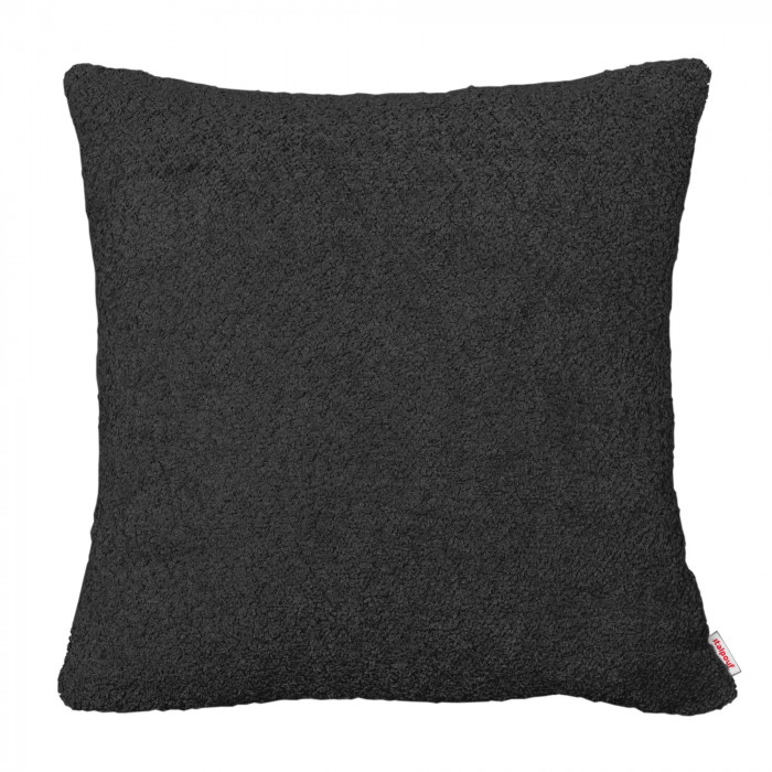 Black pillow square boucle