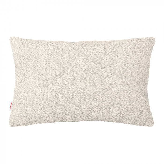 Ecru bouclé rectangular pillow