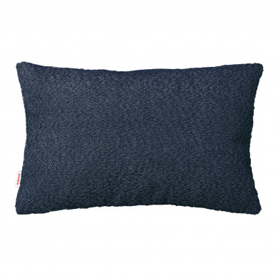 Navy blue bouclé rectangular pillow