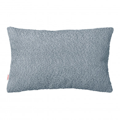 Blue bouclé rectangular pillow