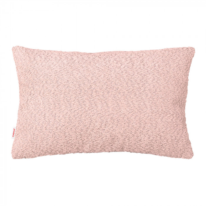 Powder pink bouclé rectangular pillow