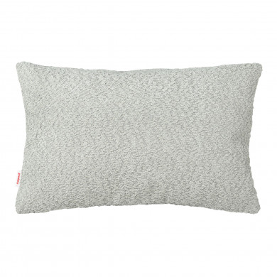 Light grey bouclé rectangular pillow
