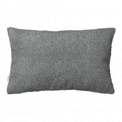 Grey bouclé rectangular pillow