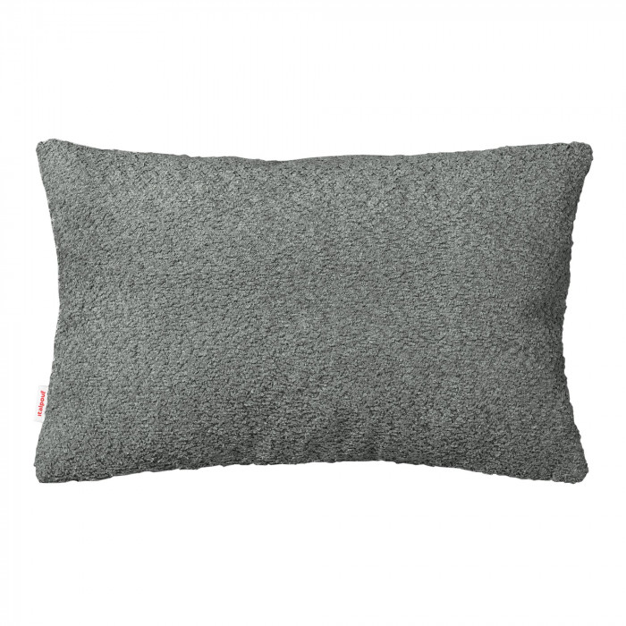 Grey bouclé rectangular pillow