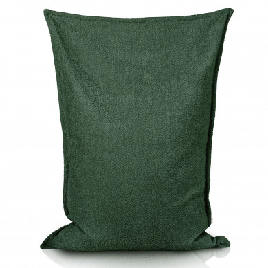 Dark green boucle bean bag pillow children